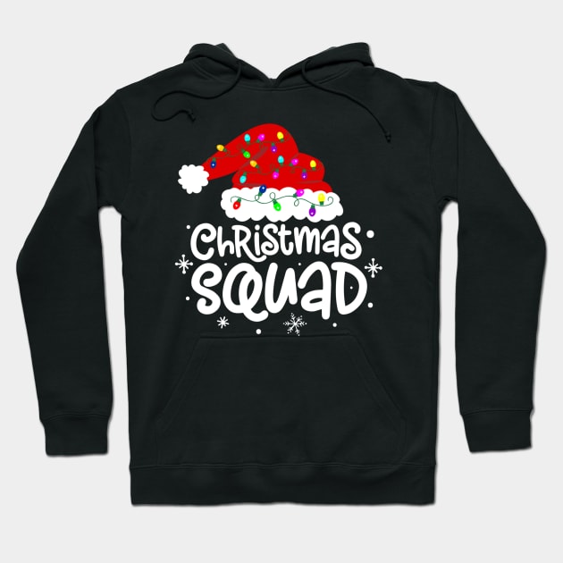 Christmas Squad Santa Hat Lights Family Matching Pajama Hoodie by Sincu